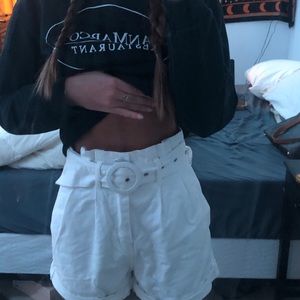 Forever21 White Highwaisted shorts